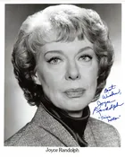 Joyce Randolph Autographed / Signed 8x10  B&W Photo Vintage Signature