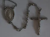 4mm Stainless Steel Rosary, All Silver