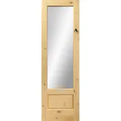 8’0″ Tall Mirror Glass Knotty Alder Interior Wood Door