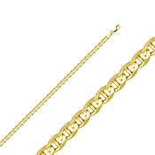 1.3mm mariner link 18kts of gold plated