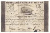 Albany, Georgia, Ocmulgee & Flint River Railroad 25 cents