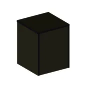 16" x 16" x 20" Black Bench