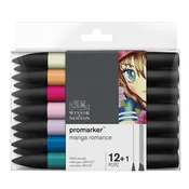 12+1 #0290161 Manga Romance Winsor & Newton (Alcohol) ProMarker Set