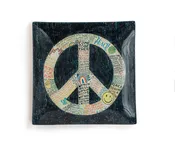 Choose Peace Decoupage Plate — Modern Vintage