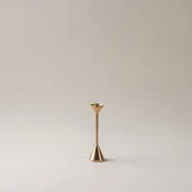 8" Small Solid Brass Cone Candle Holder
