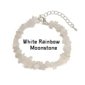 01-Mixed Gemstone Chips Bracelet Silver Plated Clasp Size 5-8mm 7''-8.5'' Length