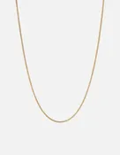 2mm Cuban Curb Chain Necklace, Gold Vermeil