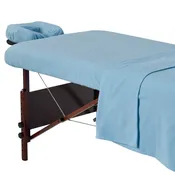 Master Massage Cotton Flannel Sheets Set (3 Piece Set) Massage Table Cover Set, Beauty Salon SPA Bed Replacement Cover, Includes Table Cover, Face Cushion Cover, Table Sheet (BLACK)
