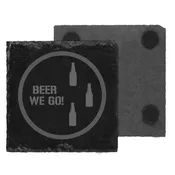 “Beer We Go!” Slate Coaster