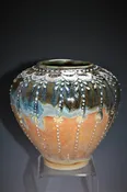 Big Shouldered Slip Trailed Pottery Vase