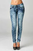 Stone Wash Skinny Jeans
