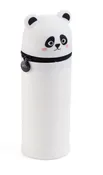 Back2Fun – 2 in 1 Pencil Case, Expandable Soft Silicone School Case with Zipper, Panda, 63 x 167 x 63 mm, Panda