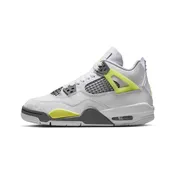 Air Jordan 4 Retro GS - WHITE/LIGHT-LEMON TWIST