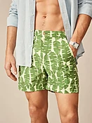 Green Banana Leaves Deck Swim Trunks | Men's Swim | J.McLaughlin