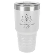 Polar Camel 30 oz. White Ringneck Vacuum Insulated Tumbler w/Clear Lid