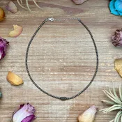 Sterling Silver Pearl & Labradorite Necklace – 16”