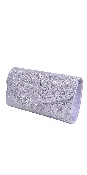 Rhinestone Satin 1/2 Flap Handbag