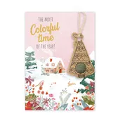 Colorful Time Holiday Card + Wildflower Seed Ball Ornament | Tree
