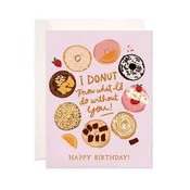 Bloomwolf Studio - Donut Birthday Greeting Card - Punny Birthday Card