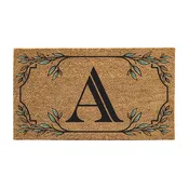 28" x 16" Monogram Coir Mat, Letter "A"