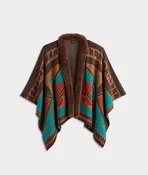 Alpaca Cape With Fur :: Multi