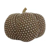 10.5x10.5x9" Brown Polka Dot Pumpkin