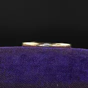 Antique Art Deco 14K/18K Yellow Gold Thin Engraved Wedding Band - Size 6