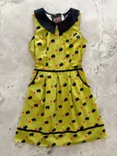 Black Cat Collared Dress
