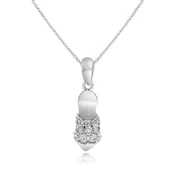 0.04 ct. Diamond 14K White Gold Sandal Charm Pendant