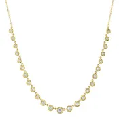 Bezel Set Diamond Tennis Necklace