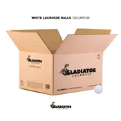 Gladiator Lacrosse® Case Of 120 Official Lacrosse Balls – White – Meets NOCSAE Standards, SEI Certified