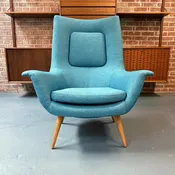 Danish Scoop-Backed Lounge Chair