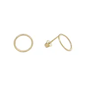 10k Solid Gold Circle Outline Studs