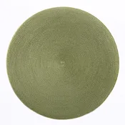 15" Round Linen Braid Placemat Grass