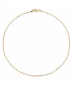 2MM Gold Ball Necklace - 13"