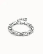 Bracciale placcato argento Sterling con maglie piccole e topazi