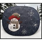 First Snowfall Mug Rug/Candle Mat PLP-316e - Downloadable Pattern