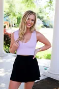 PLUNGE V-NECK CROP TOP ORCHID