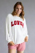 1897 Active Embroidered Lover Sweatshirt for Women in White | GT893-IVORY