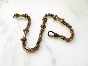 Vintage Art Deco Book Chain Watch Fob Chain ETC5203