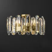 Aged Brass 6-Light 19'' Dia Clear Crystal Ceiling Lights