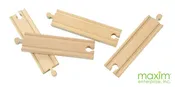 6 Inch Straight Wooden Track - 4 Pieces