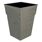 Avino Square Planter, 13-inch, Oxidized Black Resin Pot
