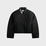 Acne Studios Bomber With Leather Collar - Black