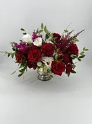 Bar Arrangement – Burgundy Red Event Flowers | Flowers Valley — Flowers Valley Events