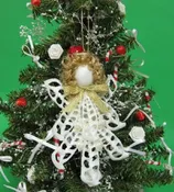 White Center Cut Cerithium Seashell Angel Christmas Ornaments - 10 pcs @ $2.50 each; 30 pcs @ $2.25 each
