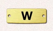 Letter Tags (26pcs) - Gold Background - Rectangular - .625" x 1.625"
