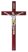 10 In Cherry Stain Crucifix - Made in USA (80-98)