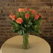 One Dozen Orange Roses