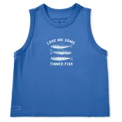 Women's Love Me Some Tinned Fish Crusher Boxy Tank